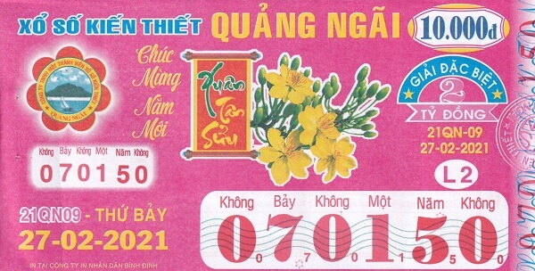 Mẫu vé xổ số Quảng Ngãi và những thông tin cần biết 2