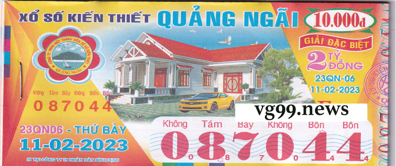 Vé số may mắn của Quảng Ngãi