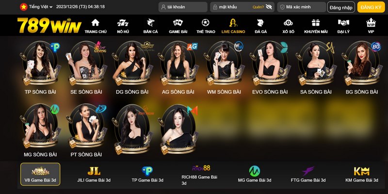 Sảnh casino cực cuốn hút