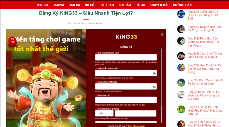 KING333.NET – Nhà cái  uy tín hàng đầu Châu Á 