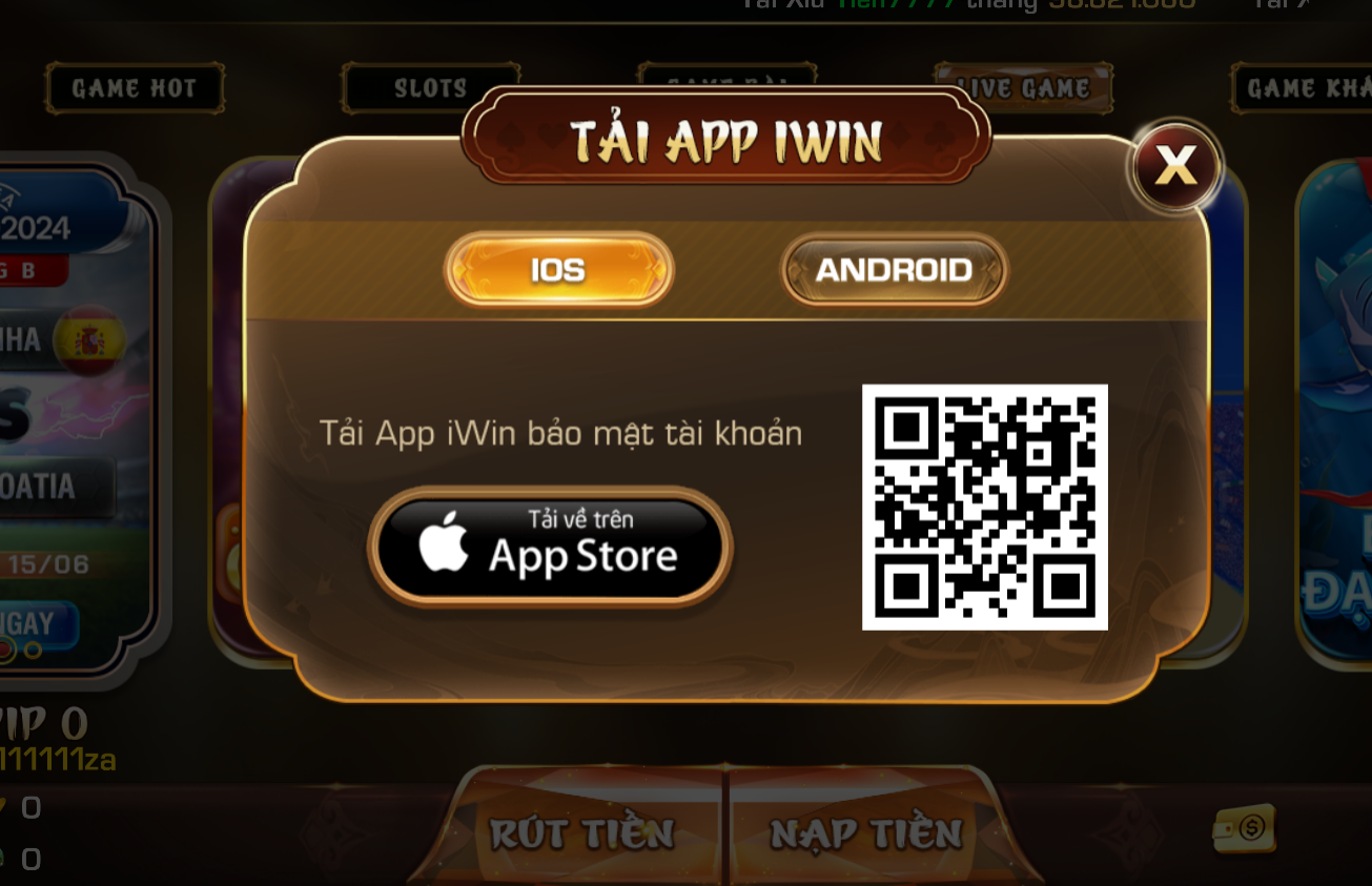 Hướng dẫn tải app iWin trên nền tảng iOS và Android